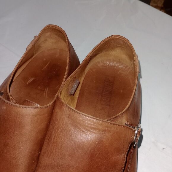 Pikolinos Brown Leather Monk Strap Shoes Mens Size 13 US 46 EU Morocco